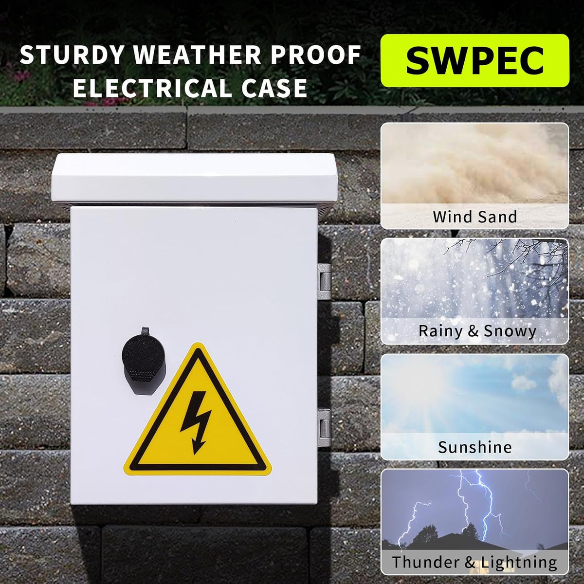 Steel Outdoor IT Electrical Enclosure Box with Wall/Pole Mount 9X11.5X5.8