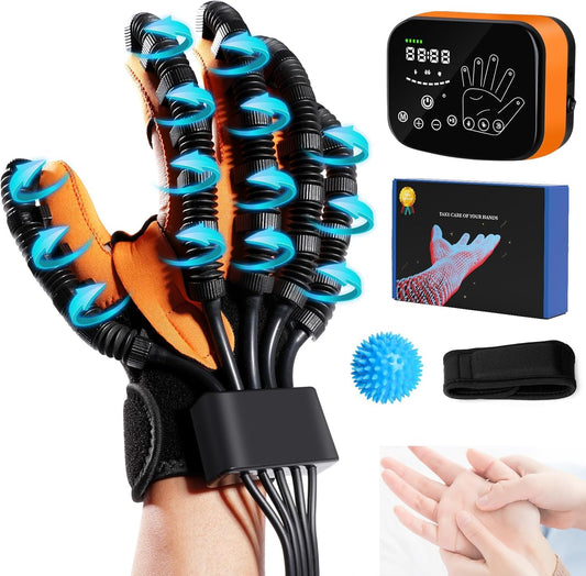 Creliver Improved Version Upgraded Stroke Recovery Equipment Hand Paralysis Rehabilitation Finger Rehab Robotic Gloves for Stiffness Paralyzed Hand