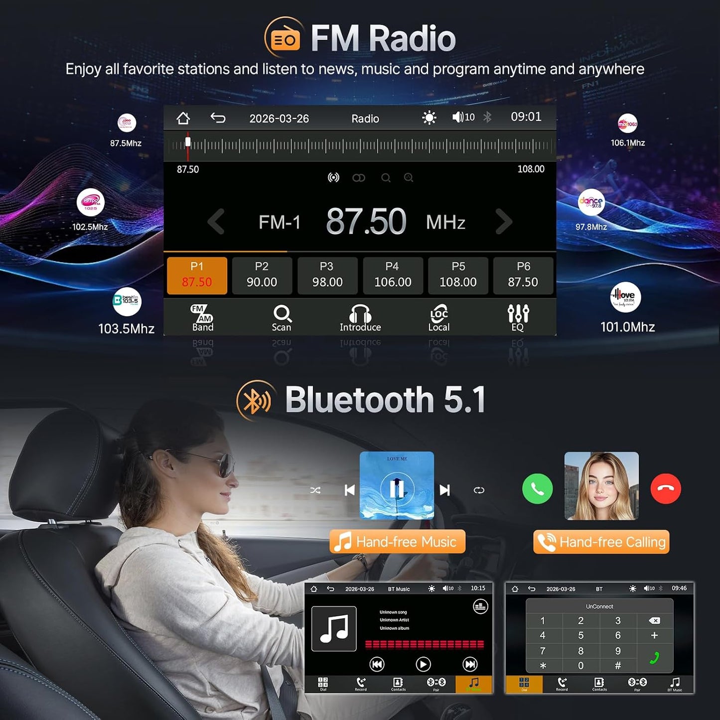 Leadfan Linux Car Radio Stereo for Ford Transit Connect 2010 2011 2012 2013 | Wireless Carplay Android Auto, Fast Boot 10.1" Touchscreen Head Unit for Transit Radio Upgrade Bluetooth FM SWC+Backup Camera Model B：No Memory Linux Radio