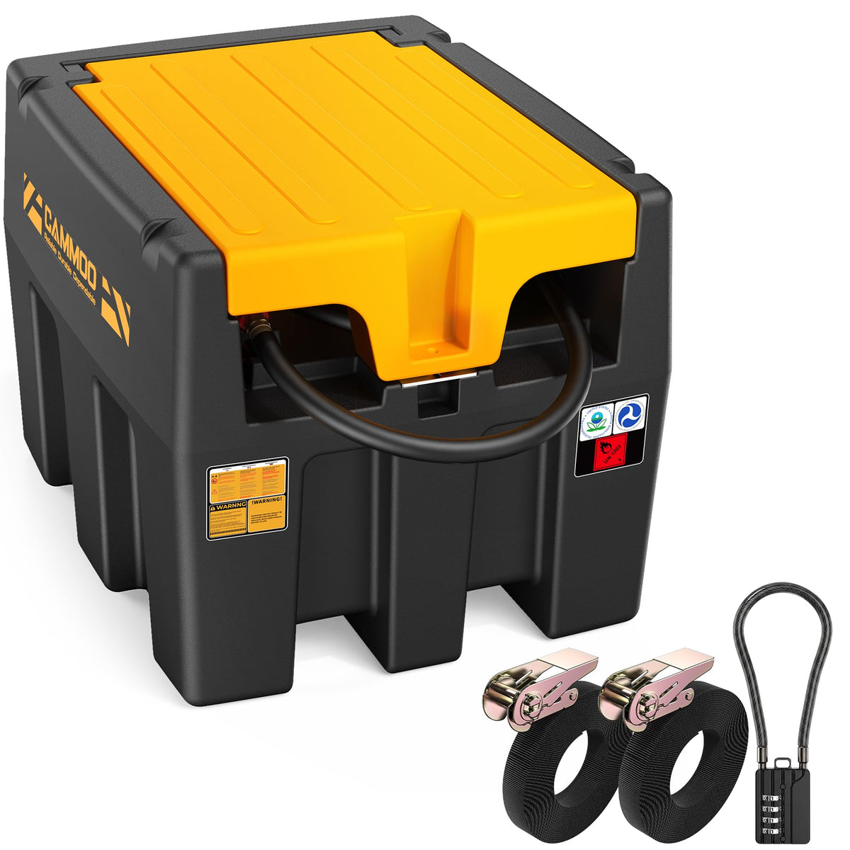 CAMMOO Real 52 Gallon Portable Gasoline Fuel Transfer Tank, 12V DC 52 Gallons