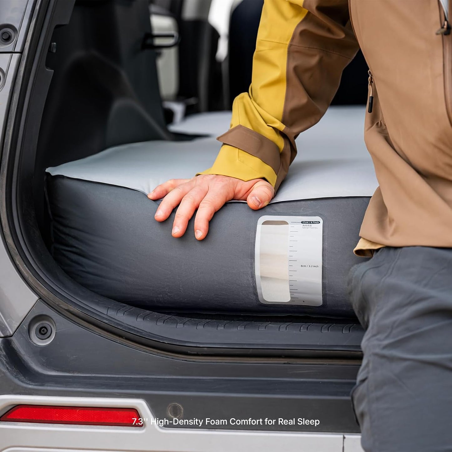 Havnby FlatCore TPU Backseat Mattress for RAV4 Generation 6, 4-inch Foam Camping Mattress for Road Trip Sleeping
