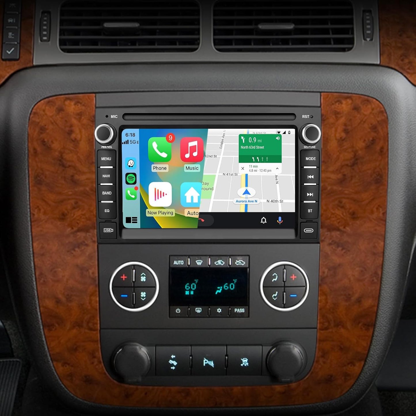 CarPlay and Android Auto Radio for GMC Sierra Yukon Chevy Silverado Tahoe