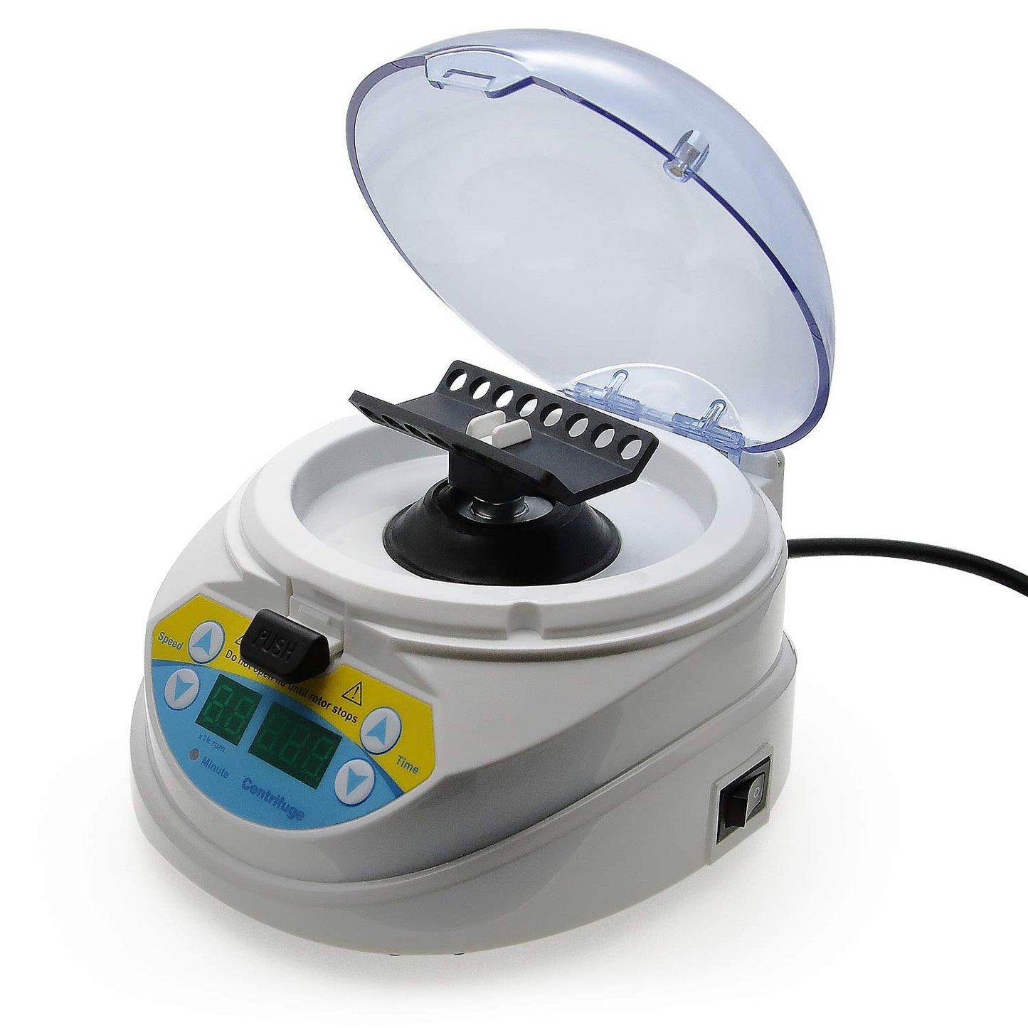 AMTAST 110V 60Hz Mini Centrifuge 10,000 RPM Adjustable Includes 8-Place Micro Tube Rotor and 16-Place PCR Strip Rotor Mini Desktop Centrifuge