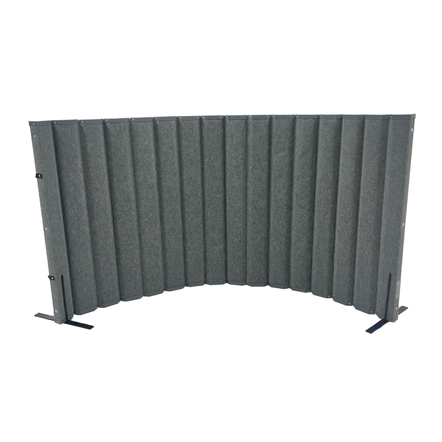 Versare VersiPanel Acoustical Partition Wall - Sound Panel Classroom Office Room Divider, Flexible Arrangement, Easy Roll-up Storage (Grey, 8' Wide x 48" Tall)