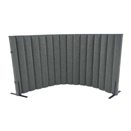 Versare VersiPanel Acoustical Partition Wall - Sound Panel Classroom Office Room Divider, Flexible Arrangement, Easy Roll-up Storage (Grey, 8' Wide x 48" Tall)