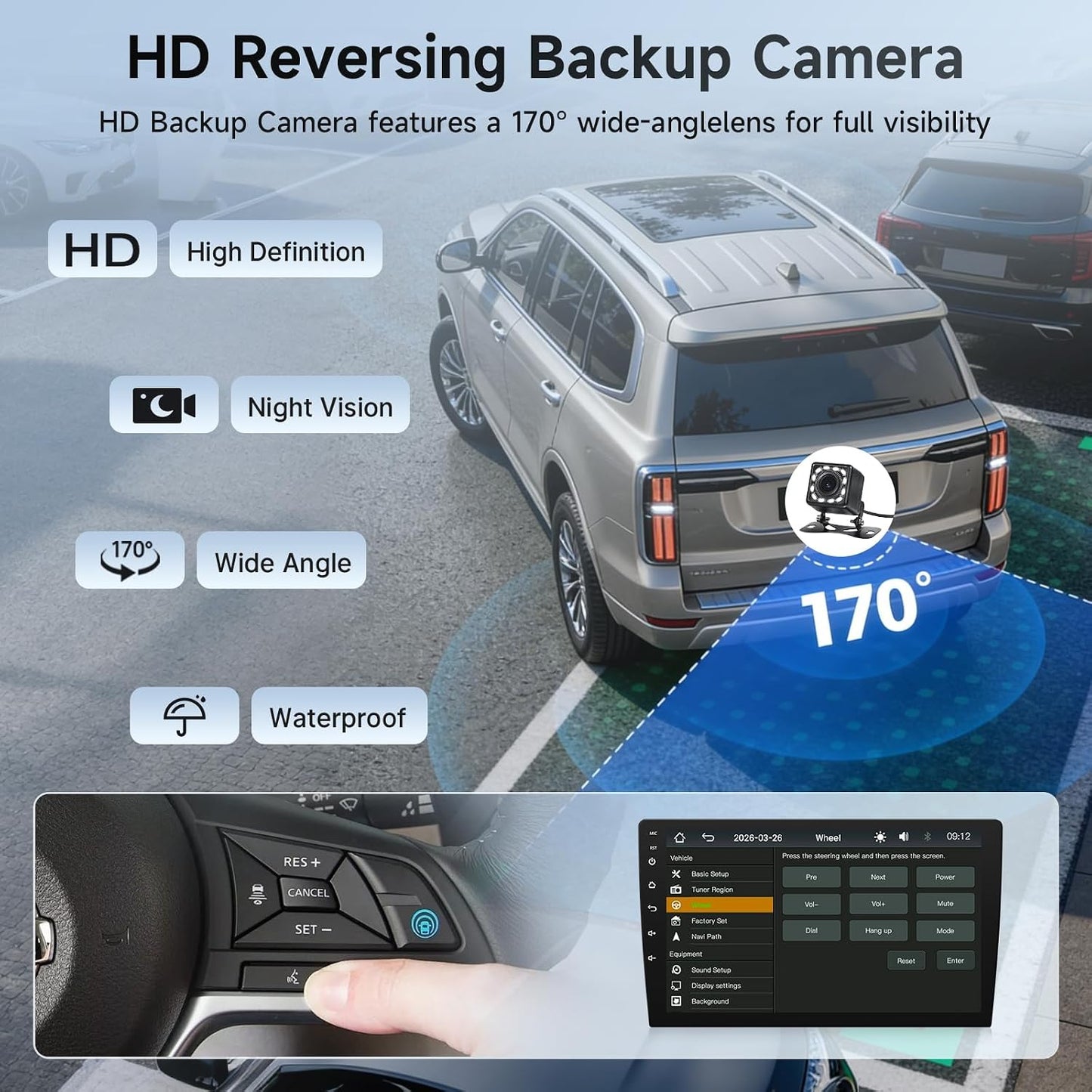 Leadfan Linux Car Stereo for Honda Acura MDX 2007 2008 2009 2010 2011 2012 2013 Radio Upgraded, 9inch IPS Touch Screen with CarPlay/Android Auto/Mirror Link/Bluetooth/FM/SWC/Backup Camera