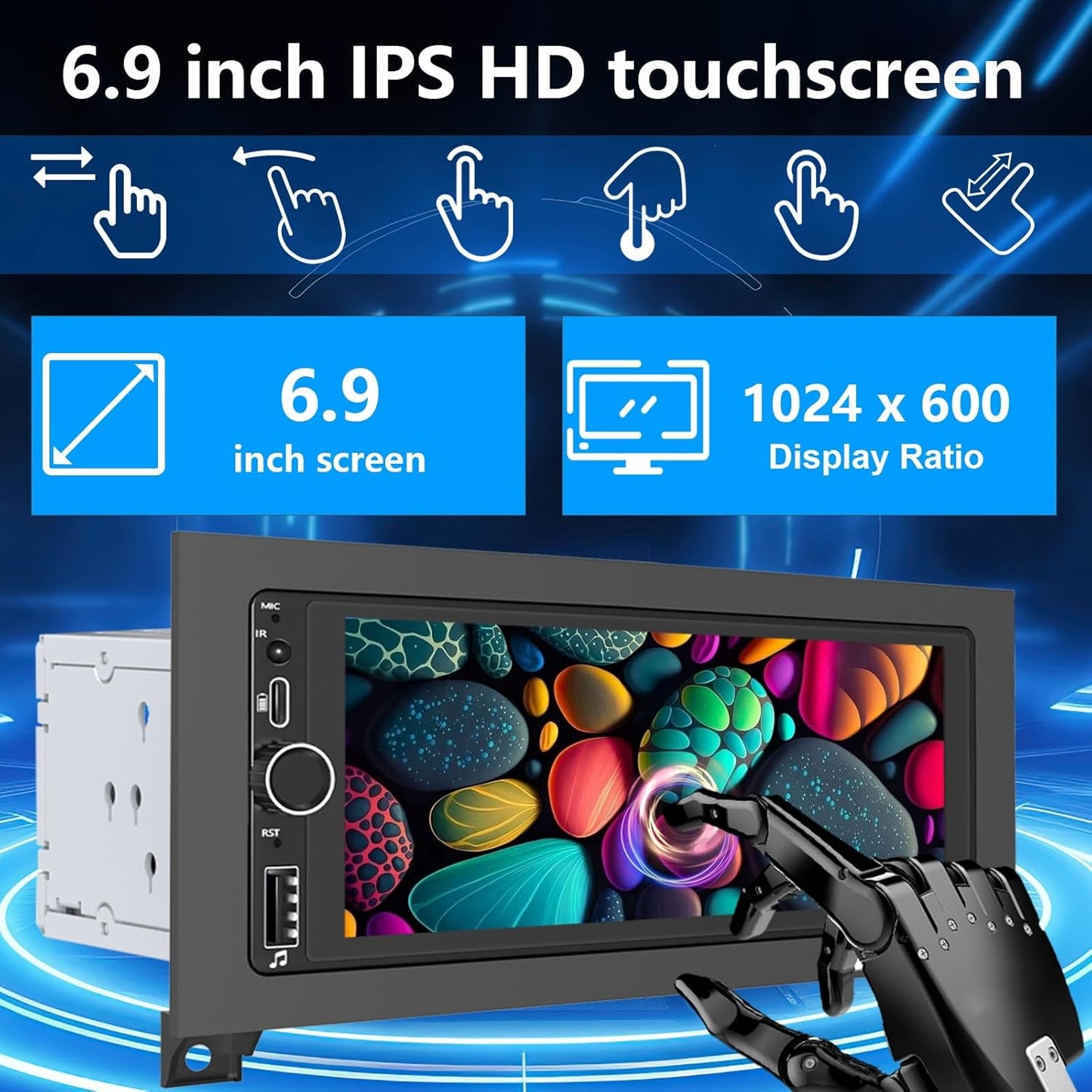 Plug&Play Car Stereo for Dodge Ram 1994-2001 /Dakota1987-2000 /Caravan 1984-2000 / Pickup D150 D250 D350 1984-1993/Town&Country 1990-2000/Grand Cherokee 1993-1998 Wireless CarPlay&Android Auto AM/FM