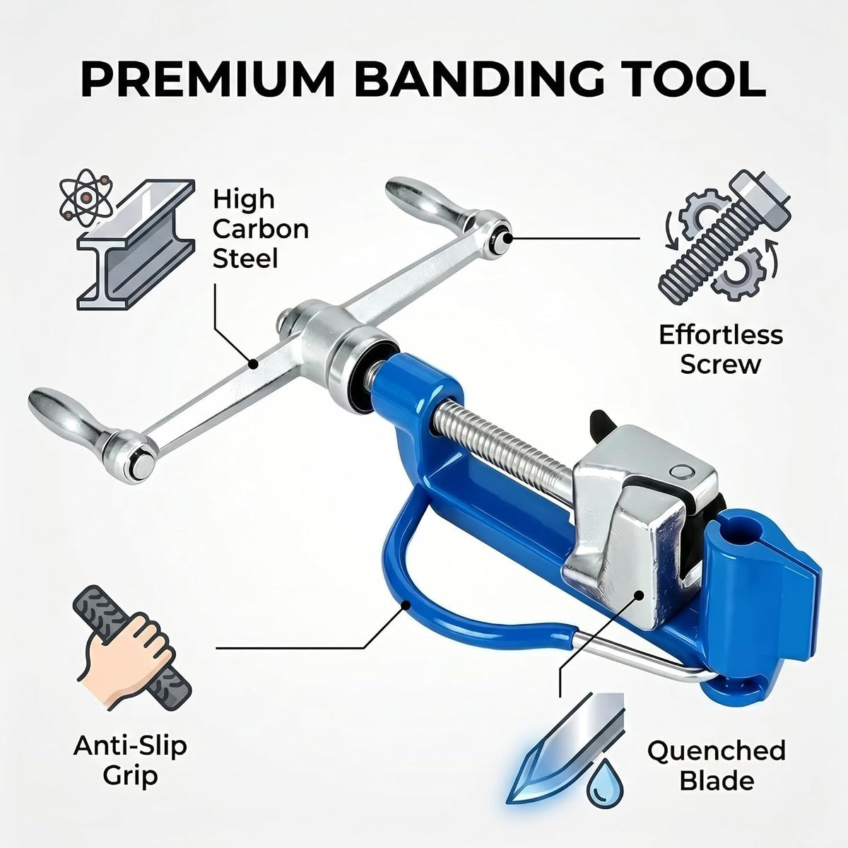 Industrial Banding Tool, Standard Strapping Tool, 2400LBS High Tension