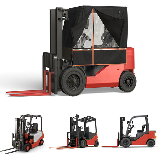 2026 Upgraded Forklift Cover, EVA Transparent Material, UV Protection, 600D Oxford Cloth for Outdoor Indoor Forklift，57" Top 45" L x 40" W x 52" H, Fit Forklift up to 6000 lb