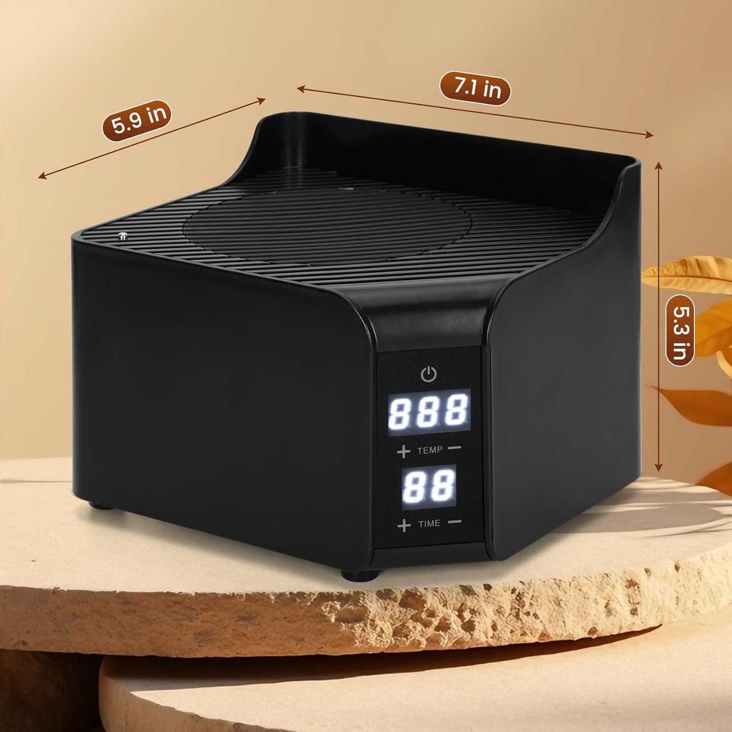 1500W Portable Dry Hot Air Heater for Sauna Tent, Electric Dry Steam-Free Sauna Heater with Adjustable Temp & Timer, Fast Heating Hot Air Generator for Home Personal Spa Therapy (120V) UL Standards