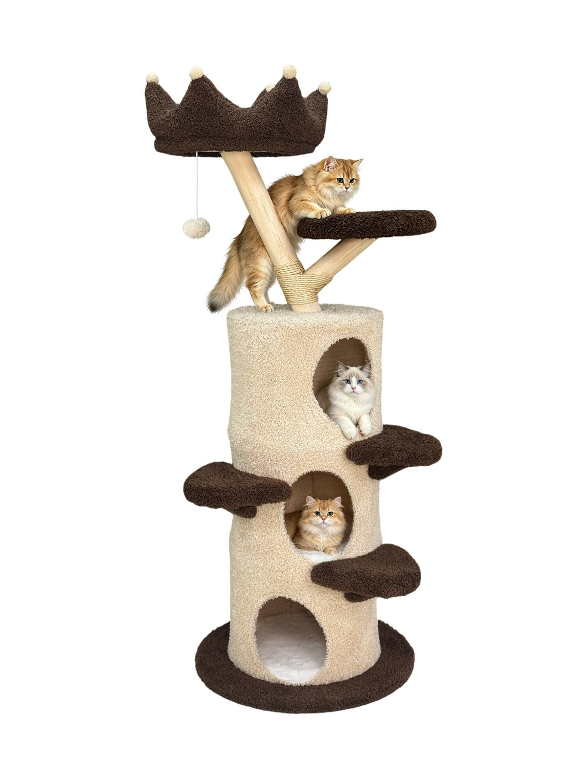 Tall Cat Tree Tower: 62.99 Inch Multi‑Level Condo for Indoor Cats