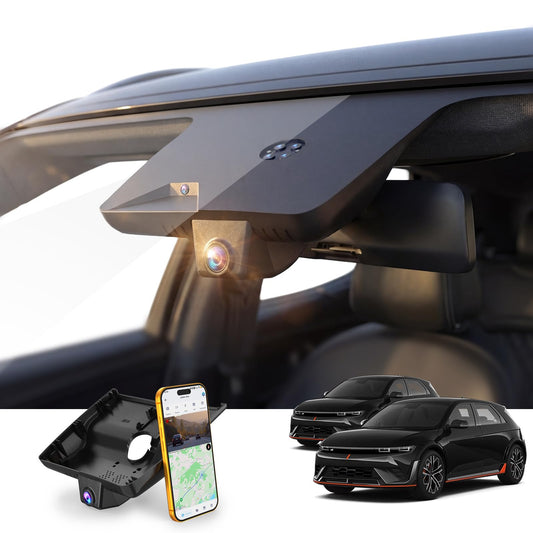 Front 4K Dash Cam Suitable for Hyundai Ioniq 5 2025-2026 (with 7 Vents) & 2025 Ioniq 5 N,OEM Dash Camera,2160P Video HDR,5.8G WiFi&APP,GPS,G-Sensor