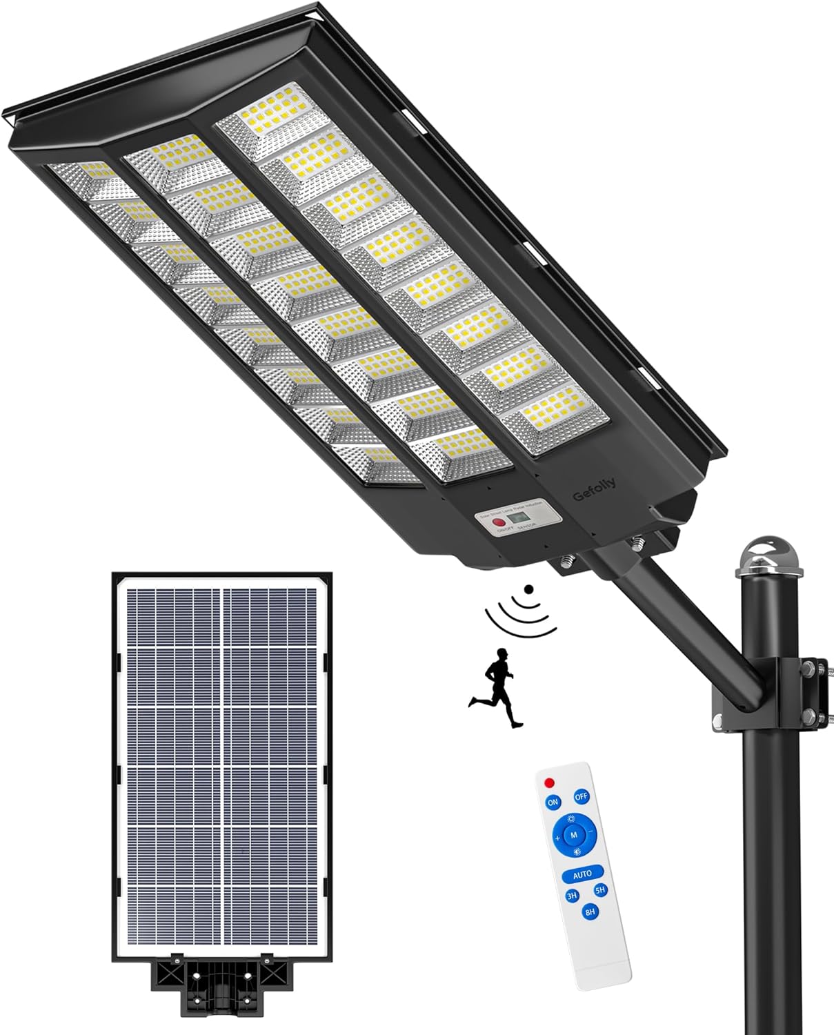 Gefolly SL-8200W Solar Street Light Outdoor 780000LM Wide Angle