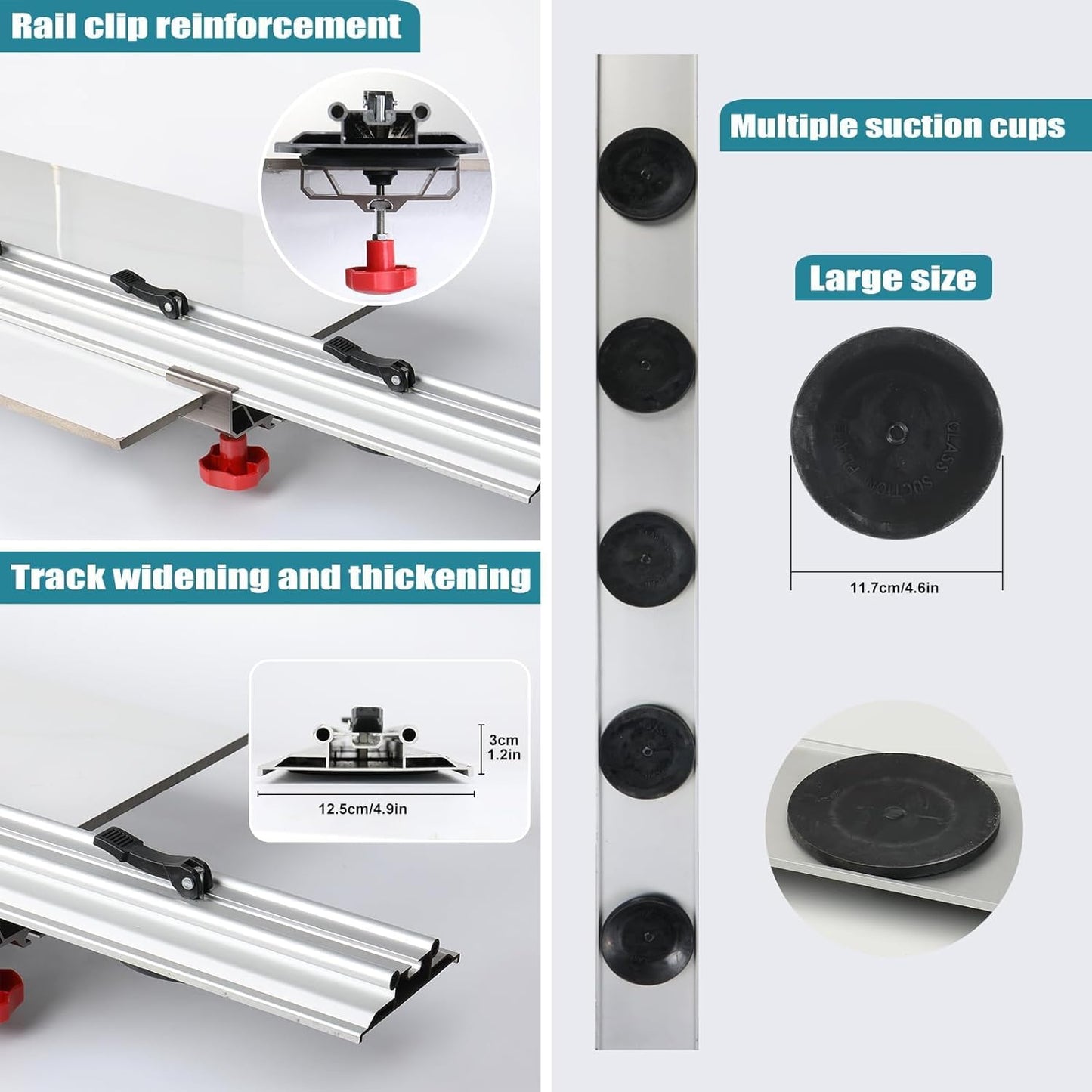 Electric Orbital Angle Grinder Tile Cutter, for Large Ceramic Porcelain Tiles Up to 124', Precise Ceramic Tile Cutting Tool