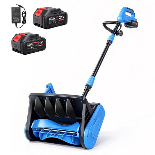 16-Inch Cordless Snow Shovel, 21V Brushless Electric, 2 Batteries
