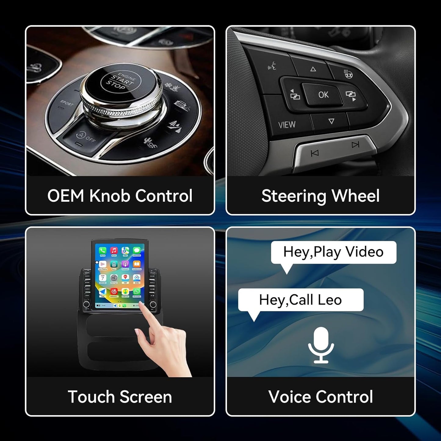 Android 14 Car Stereo Radio Compatible with Dodge Ram 1500 2500 3500 2002 2003 2004 2005 Wireless CarPlay & Android Auto AHD Backup Camera Upgrade 9.7" Touch Screen GPS WiFi SWC FM Bluetooth 2+64G for 2002-2005 Ram