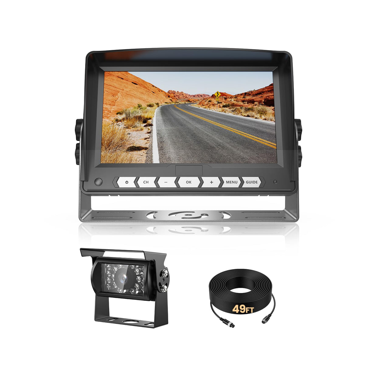 HD 1080P 7" Wired Backup Camera