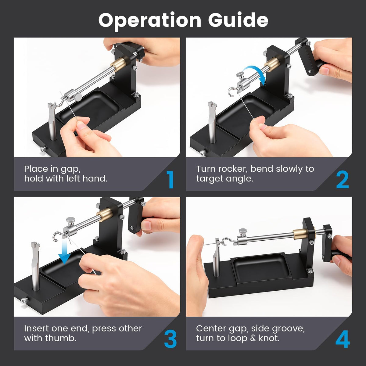 3 in 1 Fishing Lure Wire Bender Looper Tool Kit for Fishing Lure