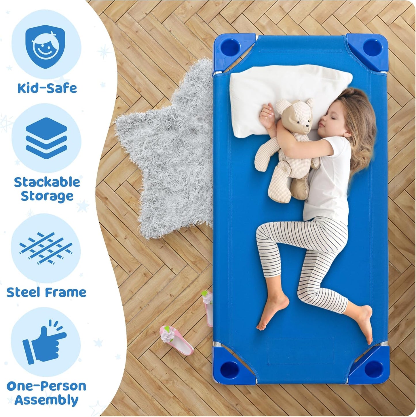 Houseables Daycare Cots, Kids Cot, Toddler Cot, Cots For Kids, Preschool Cots, Cot Bed For Kids, Child Cot, Nap Cots, Toddler Sleeping Cot, Childrens