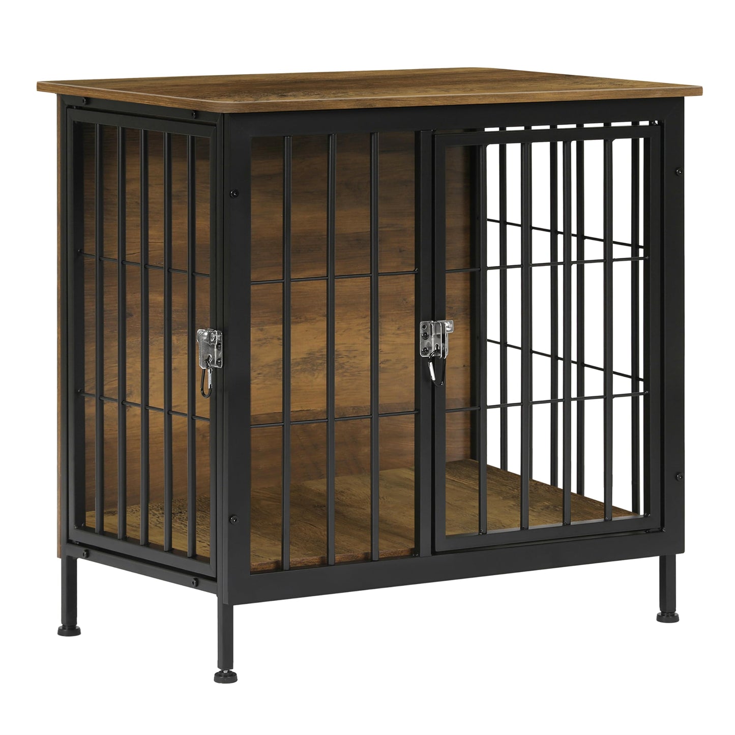 DWANTON Dog Crate Furniture, Heavy Duty Dog Crate, Indoor Dog House, Wooden Kennel Table as TV/Night Stand Side/End Table, Small Size, 26.5" L, Warm Brown Warm Brown 26.5"L x 20.1"W x 26.8"H