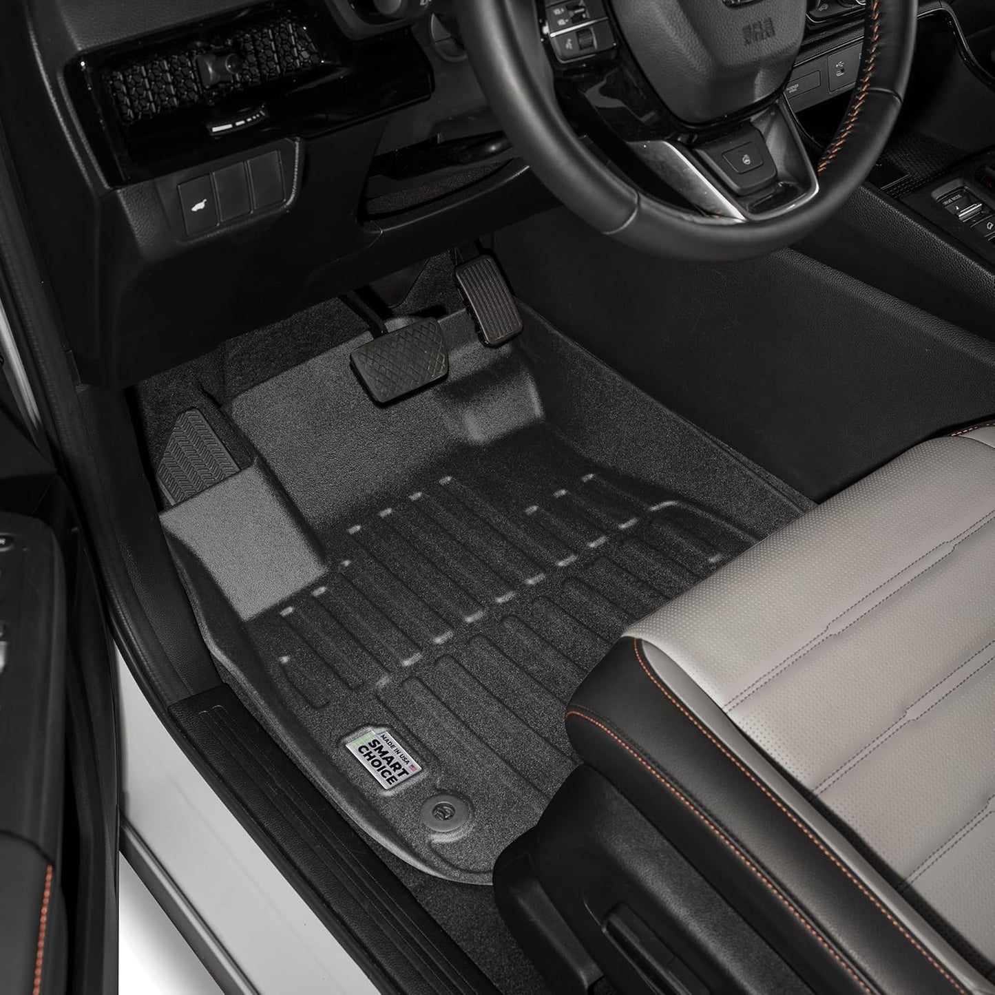 Smart Choice Car Floor Mats Custom fit for 2023-2026 Honda CR-V/CR-V Hybrid - Made in USA - Black - Full Set 1st & 2nd Row