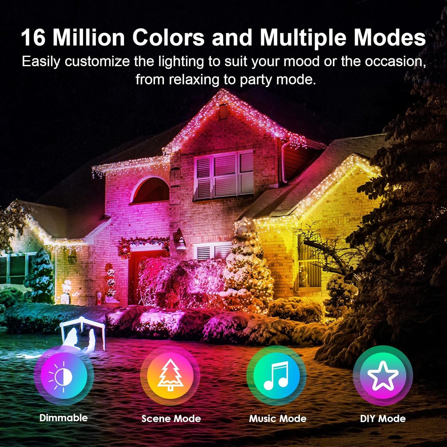 CHARKEE 200ft IP67 Waterproof Silicone Tube LED Strip Lights, Bluetooth and APP Control LED Rope Lights Outdoor Waterproof,RGB Light Strip Music