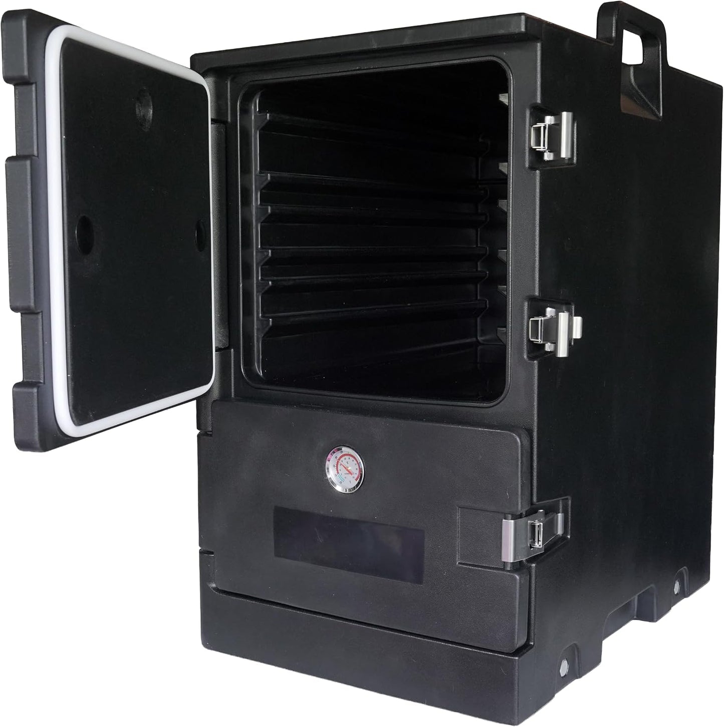 Pearington 95 Qt Dual Chamber Hot & Cold Insulated Food Carrier, Black