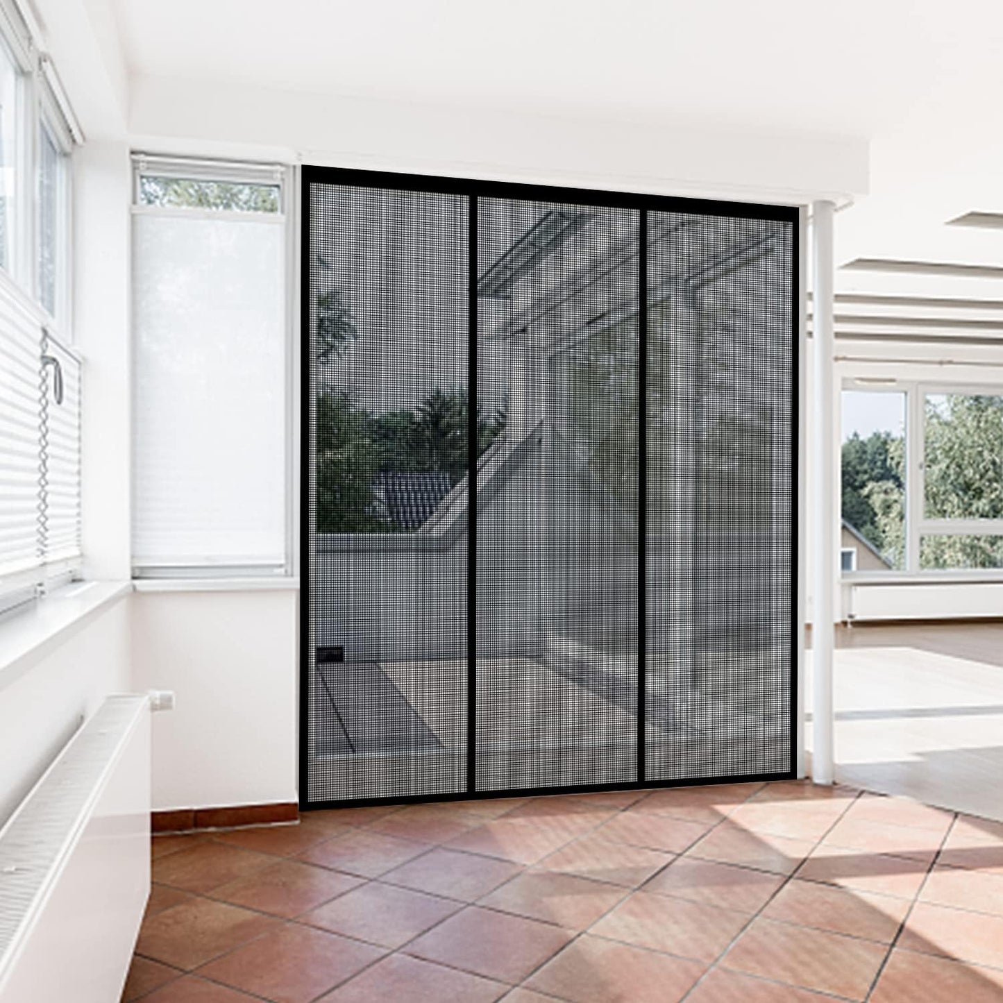 Fiberglass Magnetic Screen Door, Self Sealing Magnets Door Screen, Reinforced Heavy Duty Mesh Net Closure for Sliding Door, Patio, Bedroom-Hands