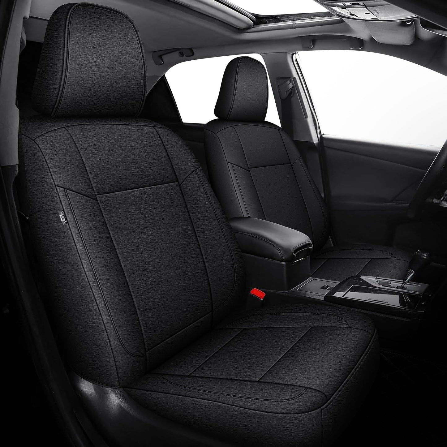 TTX LIGHTING Custom Fit Car Seat Covers for Toyota Camry 2012 2013 2014 2015 2016 2017 Front Seat 2pcs Faux Leather Black