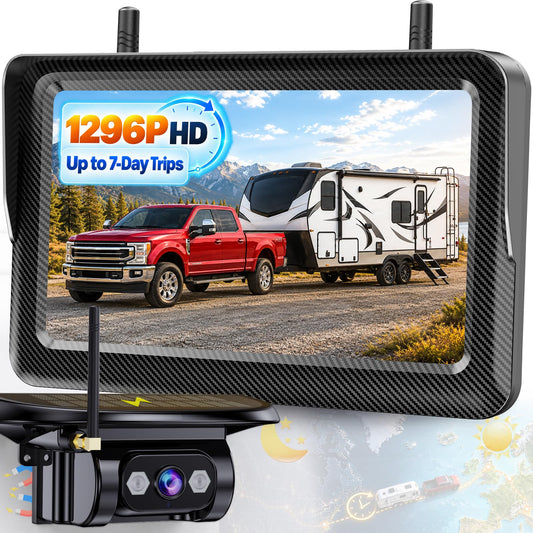 1296P Strong Magnetic Wireless RV Backup Camera - 1-Min Install for Trailer
