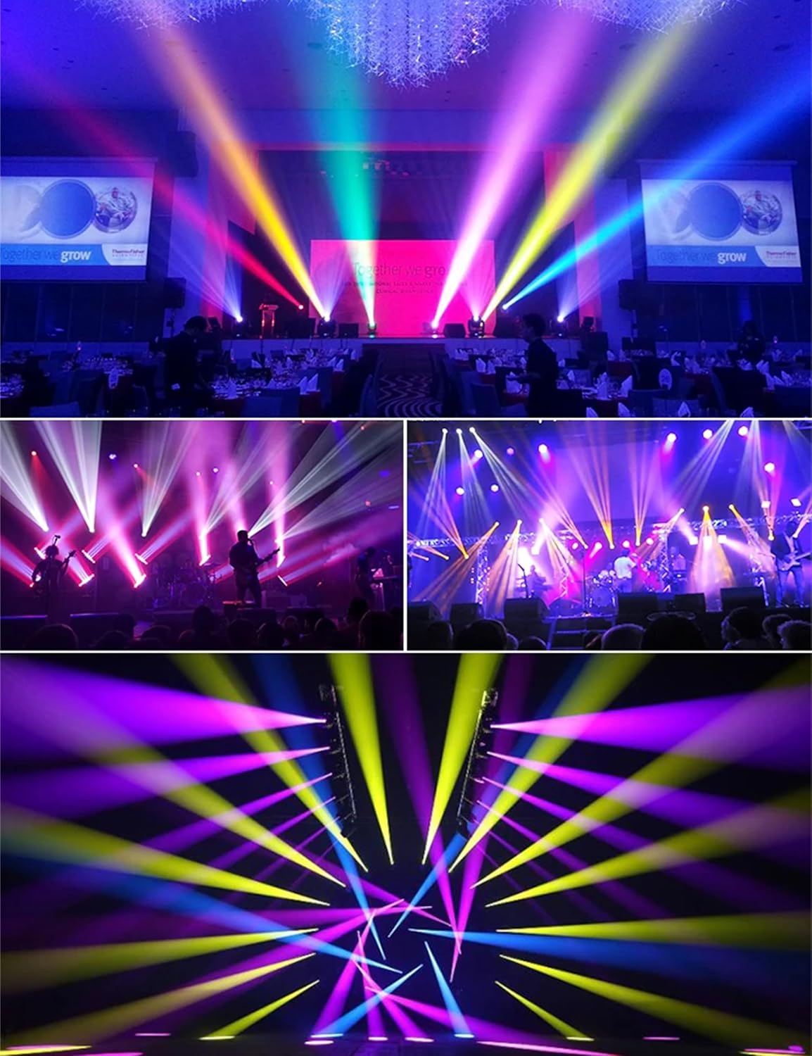 120W DMX512 Moving Head DJ Lights with Sound Activation & Auto Mode, Perfect for Parties, Dance Performances, Event Celebrations, and Private Gardens