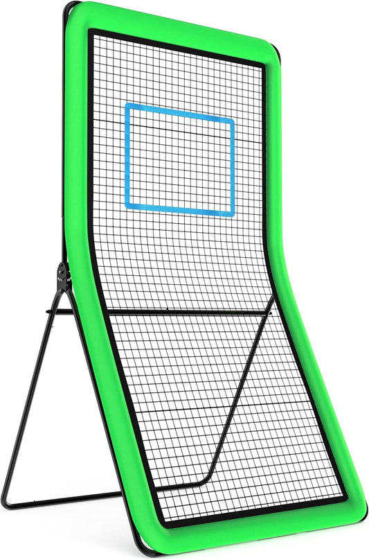 4x7FT Lacrosse Rebounder Volleyball Rebounder Net for Backyard with 5 Bounce Back Rebound, Product Custom Target Area for Lacrosse Lax Volleyball