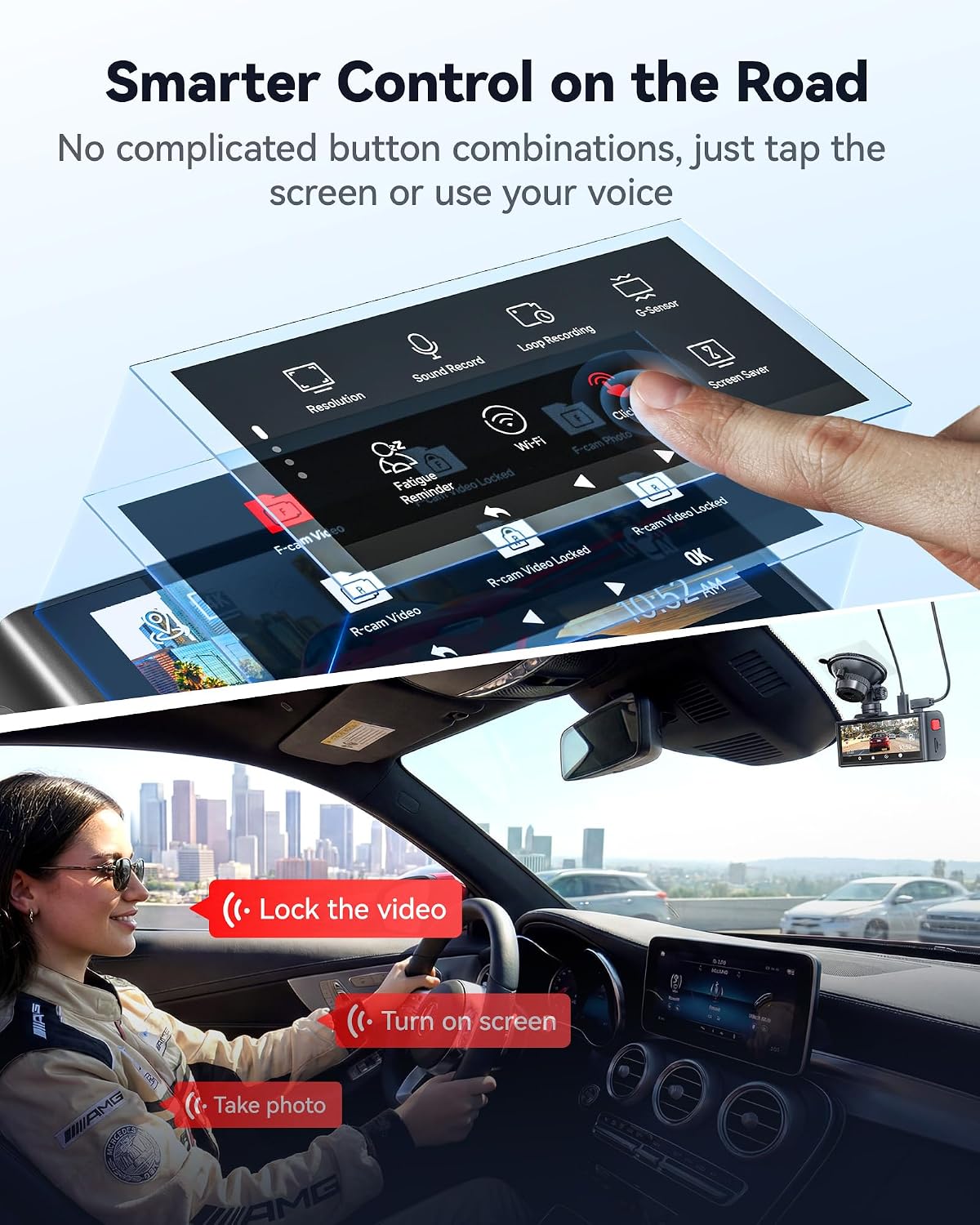 REDTIGER F7NA 4K Dashcam Front and Rear,8MP STARVIS 2 IMX678, 128GB SD Card