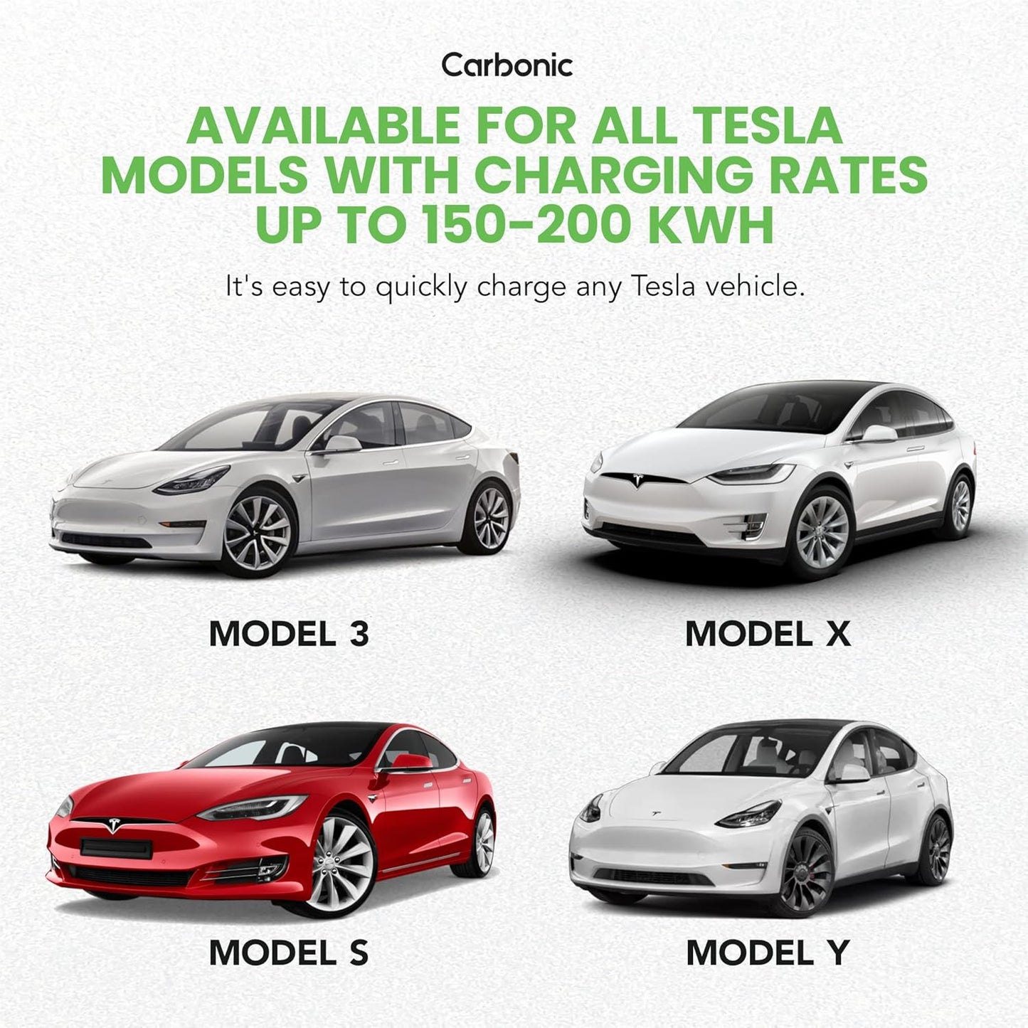 Carbonic CCS1 to Tesla Adapter and J1772 to Tesla Adapter Bundle | Up to 250KW DC Level 3 Fast Charging | for CCS 1 Enabled Tesla Model 3 S X Y