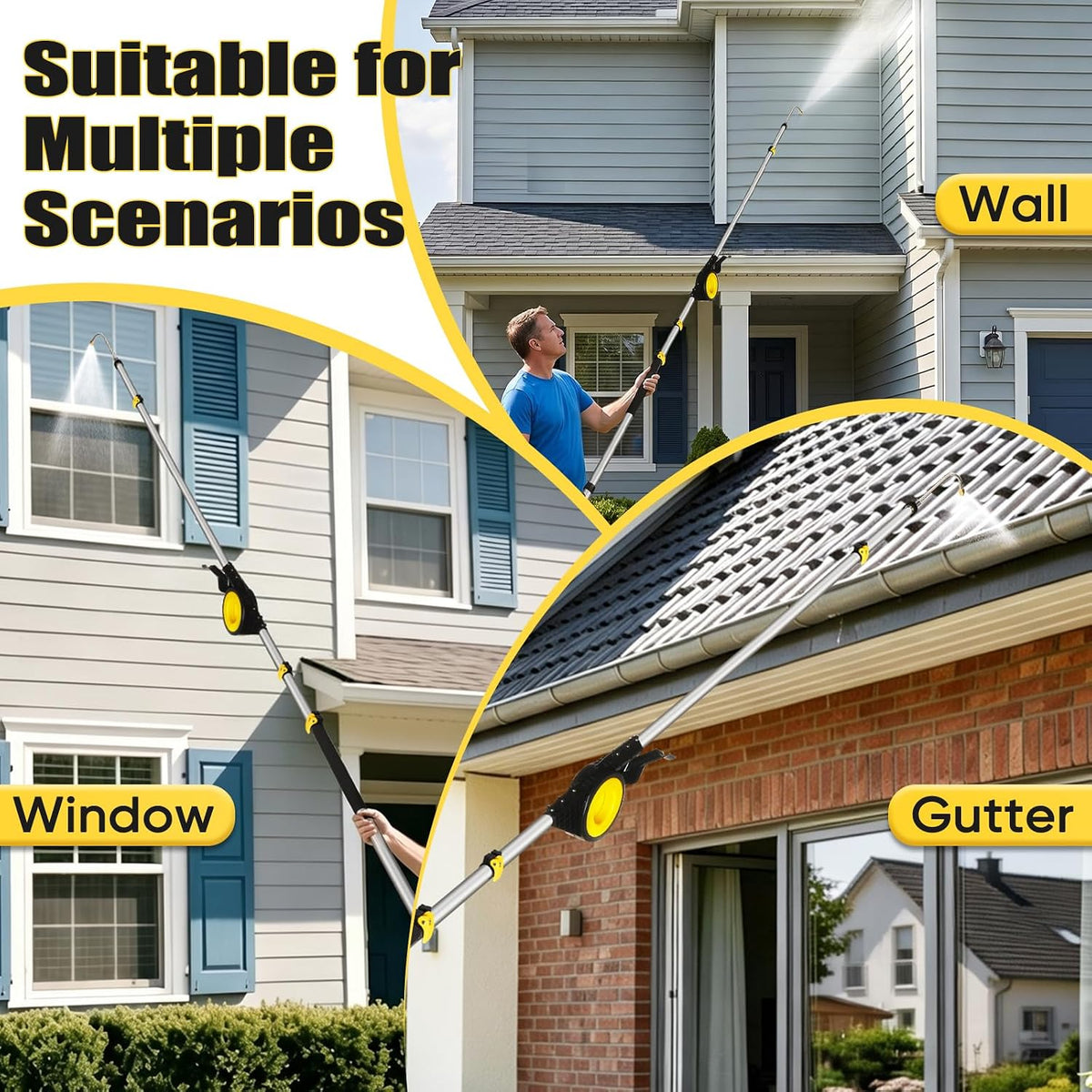 AugFir 15-Foot High-Pressure Washer Telescopic Spray Wand Set