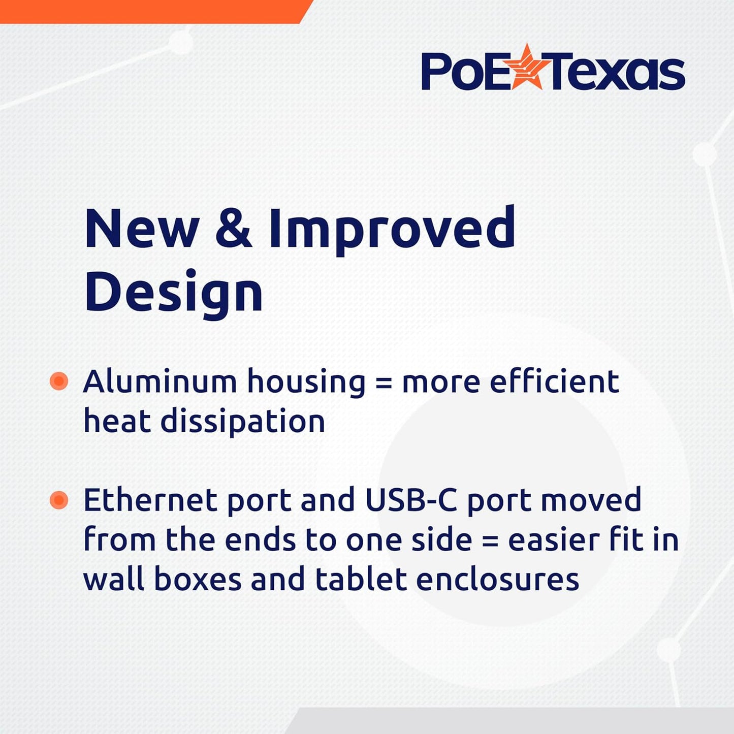 PoE Texas Gigabit PoE+ (802.3at) to USB-C 3.0 Power + Data Delivery w/ 25 Watt Output - Power over Ethernet Active PoE Adapter to USB-C for iPad Pro