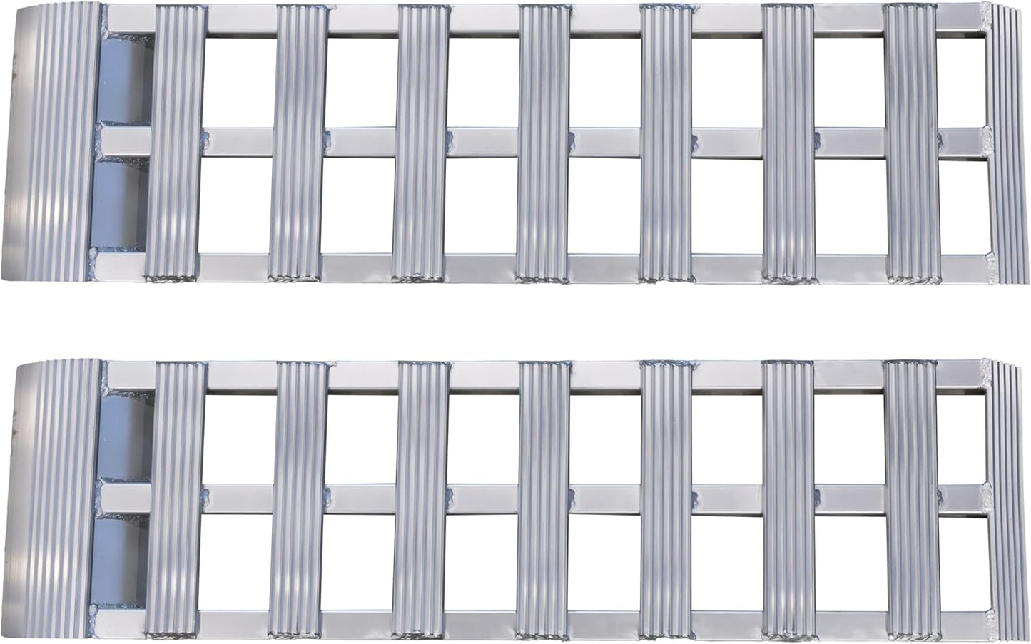 GEN-Y Hitch Aluminum Loading Ramps - Set of Two 40-Inch x 11-Inch Ramps for ATVs, Motorcycles, Mowers, Carts, and Sheds - 1,200 LBS. Combined Capacity with Serrated Rungs