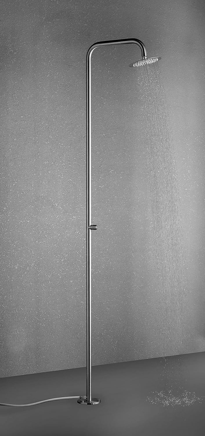 Wayime 87&#34; Separable&Composable Free-Standing Brushed Stainless Steel 304 Rainfall Outdoor Shower