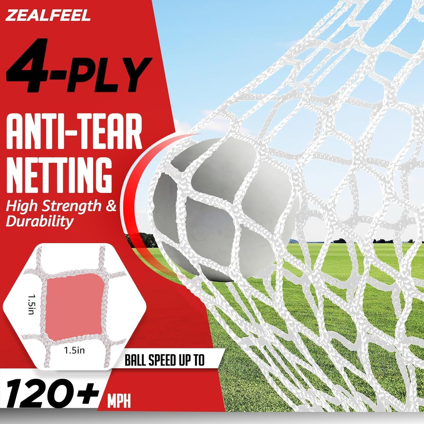 Lacrosse Goal 6x6x7Ft, Foldable Lacrosse Training Net with 9-Zone Target for Accuracy Practice, Heavy-Duty Steel Frame & Tear-Resistant Netting, Backyard Shooting Practice for Teens & Adults
