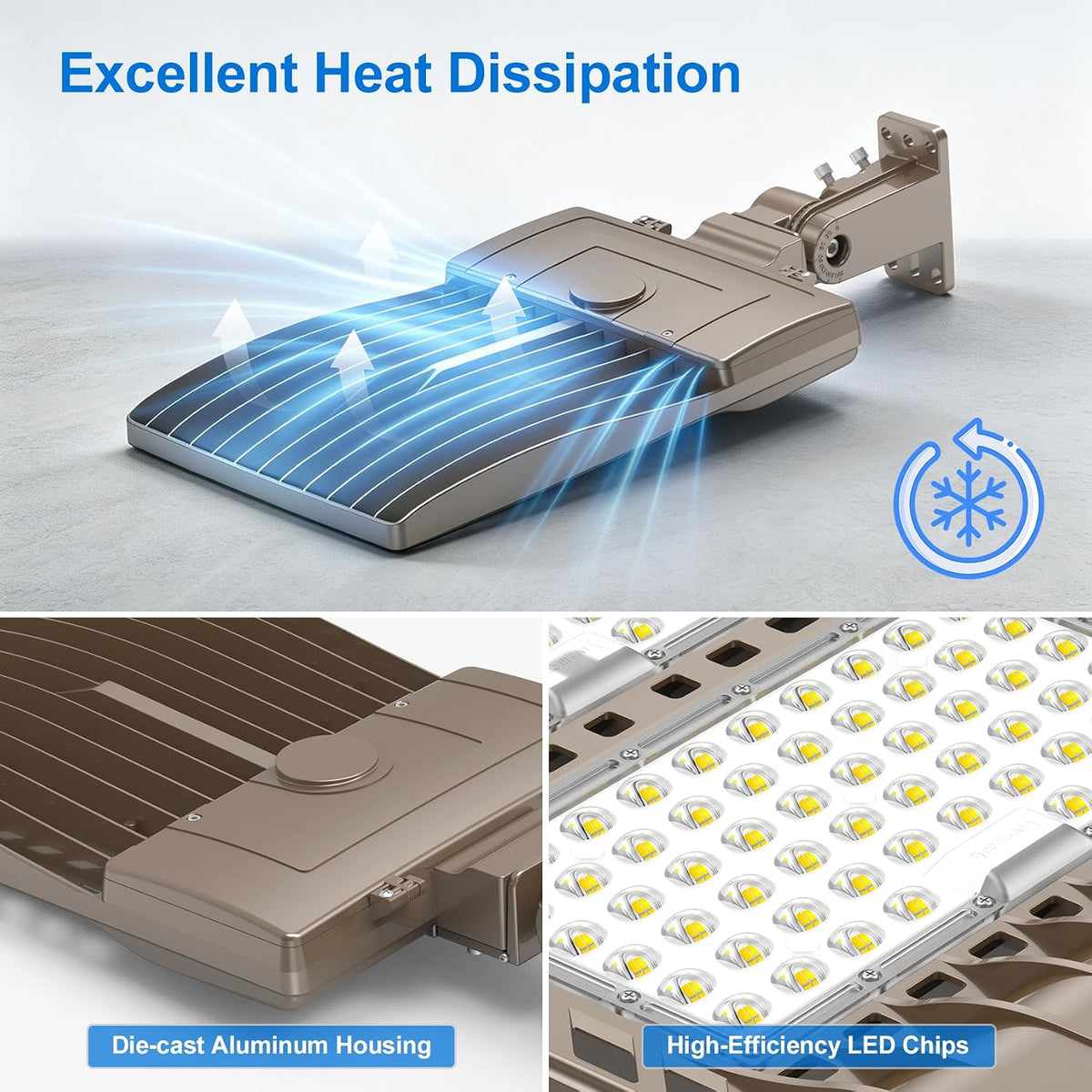 200W LED Parking Lot Light 30000LM Commercial LED Shoebox Light AC 100-277V 200.0 Watts AC 100-277V | 3/4/5000K - 2-in-1 Mount 1