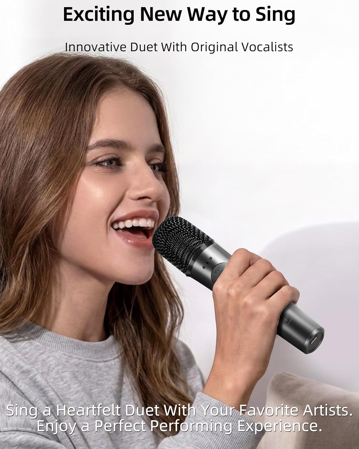 OTIC AI Karaoke Microphone, Bluetooth Receiver HiFi Wireless Audio Adapter
