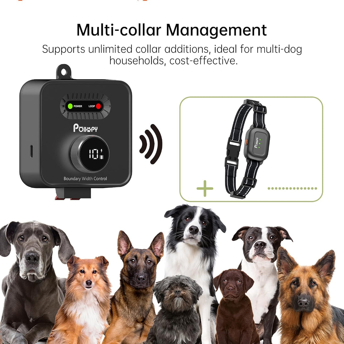 In-Ground Dog Fence, Underground Electric Pet Fence Training Collar System 1 Dog Fence Kit