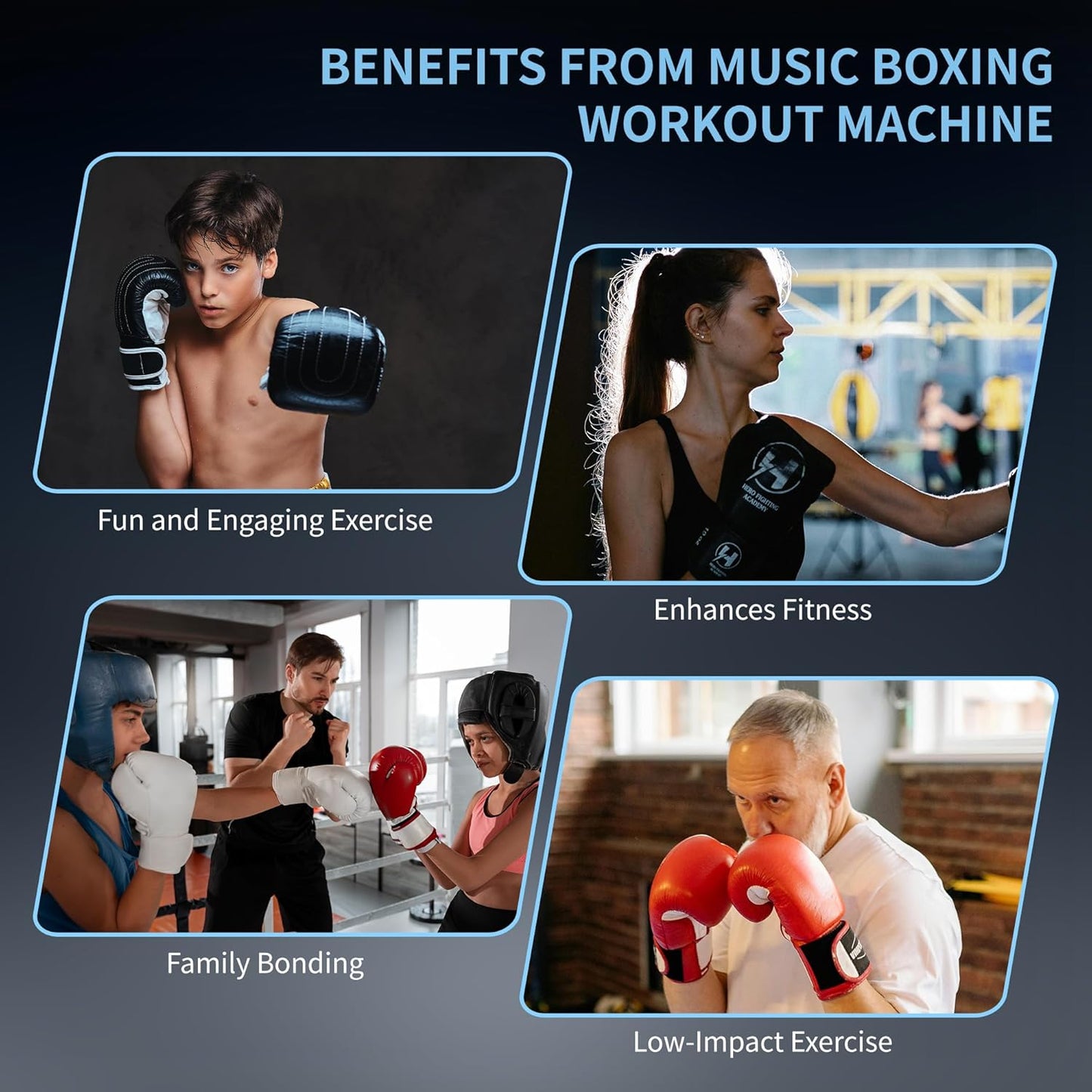 Music Boxing Machine with Gloves, Smart Bluetooth Boxing Machine Wall Mounted, Music Boxing Machine for Adults