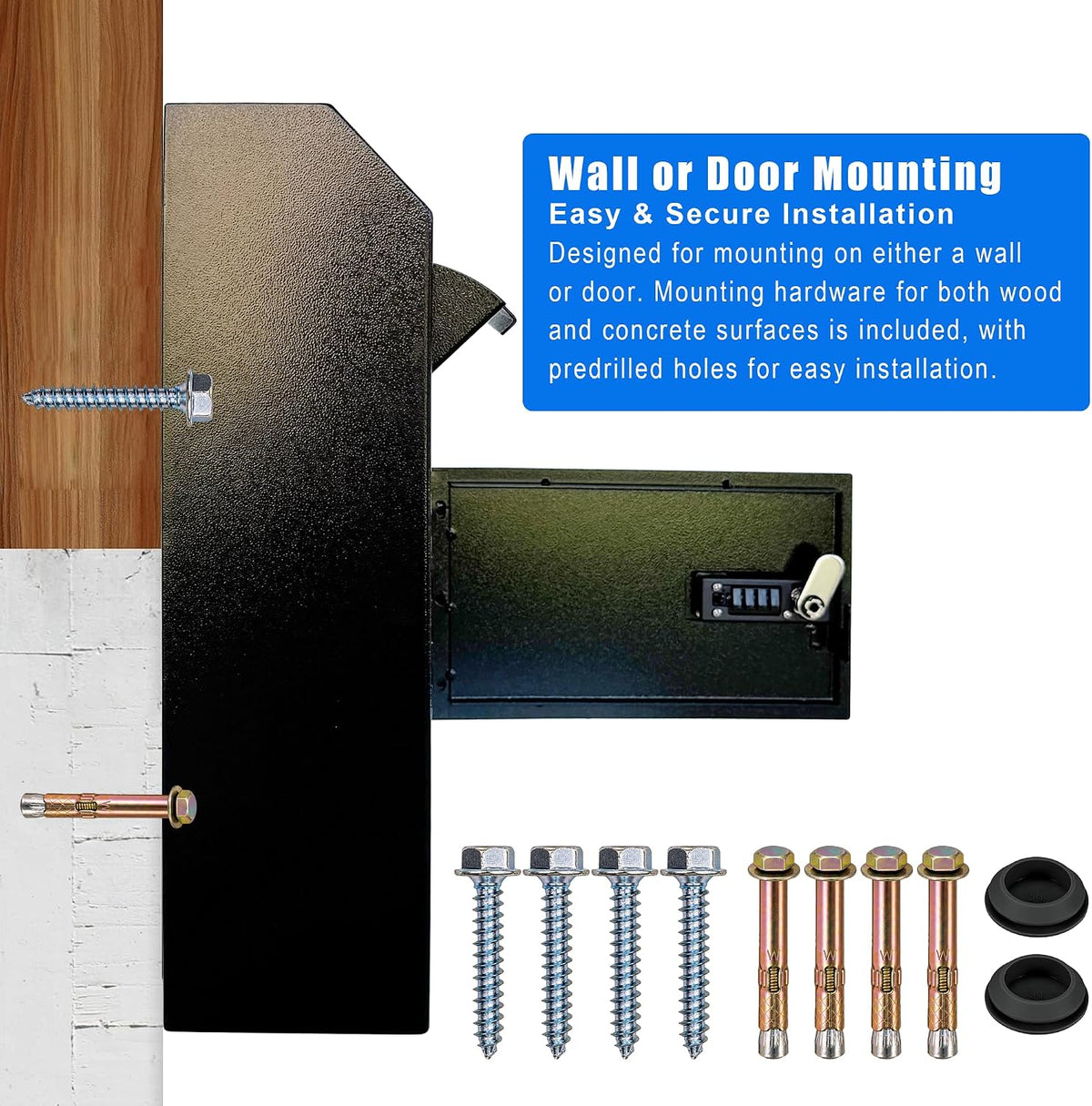 Anti-Fishing Key Drop Box with Combination Lock & Backup Key