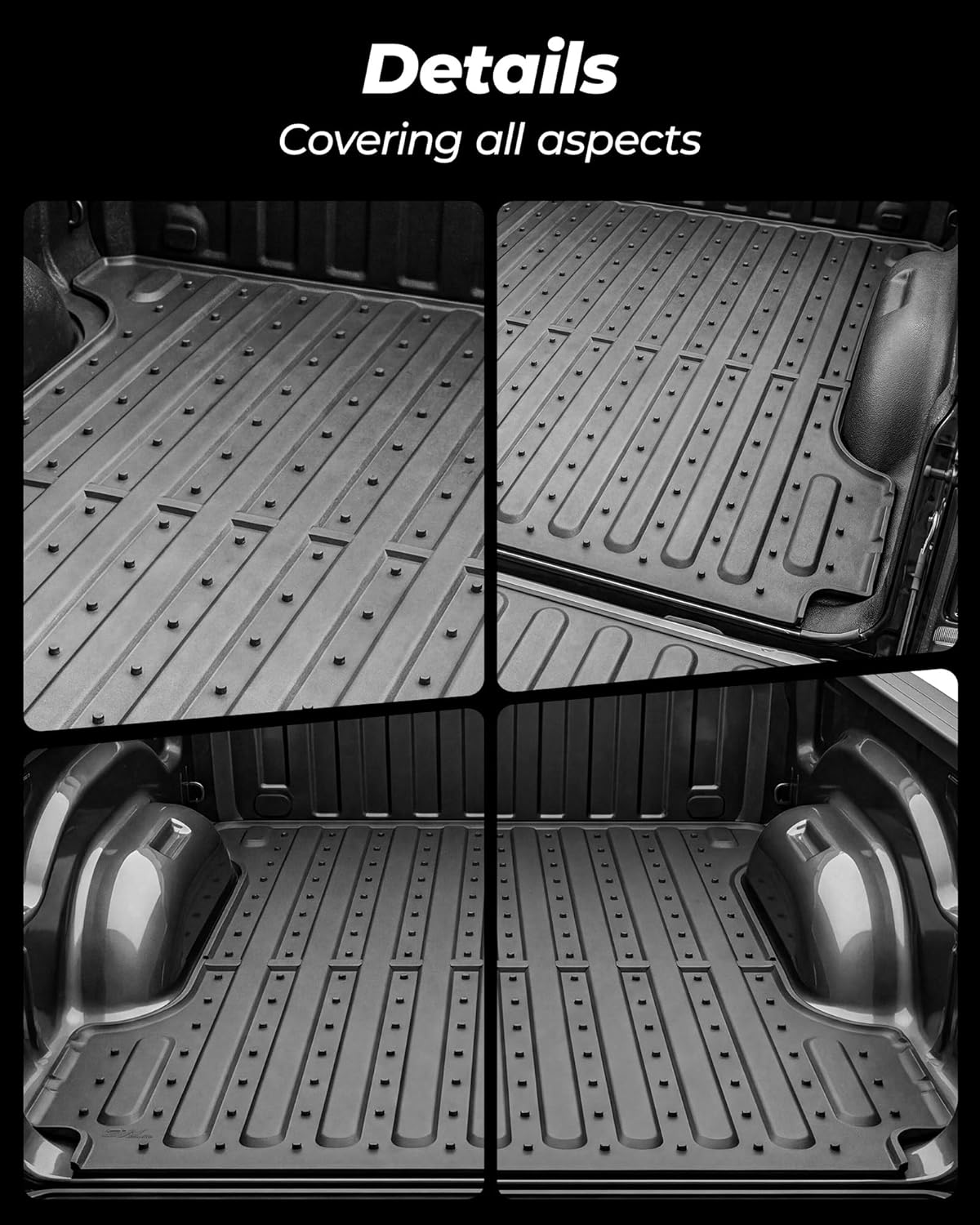 3W Truck Bed Mat for Dodge Ram 1500/1500 RHO 2019-2026 & Ram 1500 Classic 2019-2024 Short Bed (5.7 FT / 67.4inches) All Weather Protection TPE Heavy Duty Cargo Bed Liner (Not for Rambox) 2019-2026 Dodge Ram 1500 Bed Mat(5.7FT)