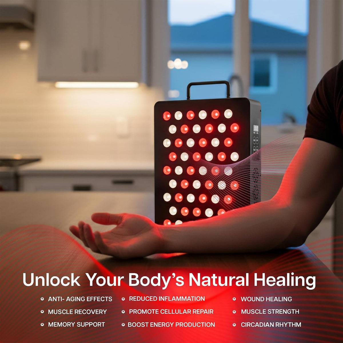 Life Finds 9 x 13 inch Red Light Therapy Panel Lamp, LF-RL16 9" x 13"