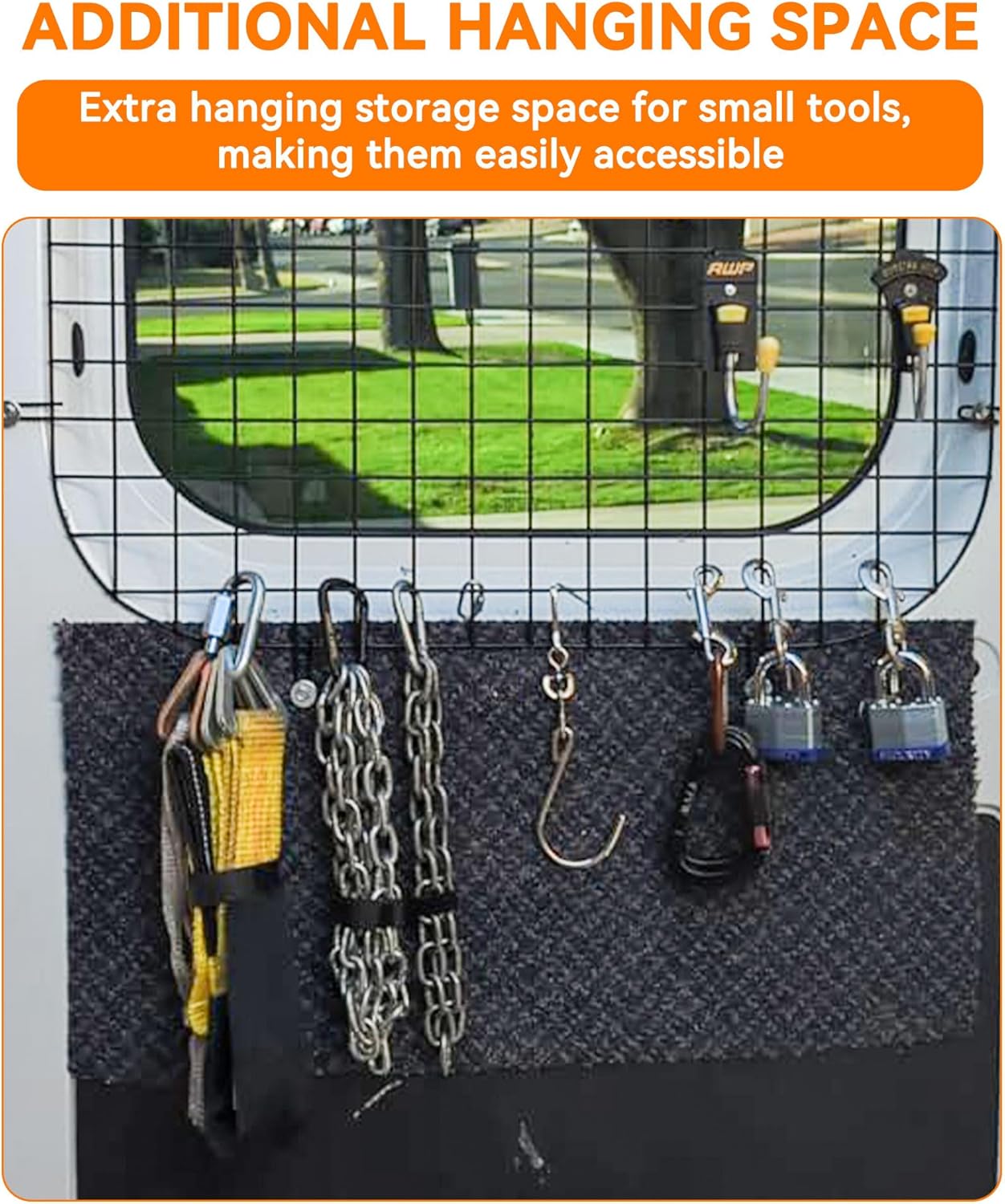 Rear Window Security Screens Fit for RAM ProMaster High Roof Cargo Van Safety Screens 2PCS Steel Mesh Window Screen