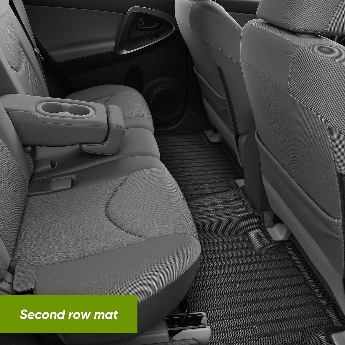 Floor Mats &Trunk Liner for Toyota RAV4 2006-2012(5 Seat Only Without 3nd Row), All Weather TPE Carpet for RAV-4 Car Accessories 2007 2008 2009 2010 2011 6 pcs
