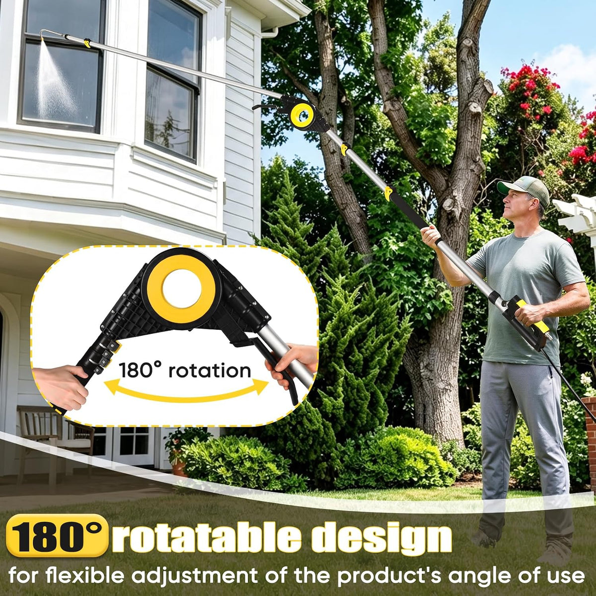 AugFir 15-Foot High-Pressure Washer Telescopic Spray Wand Set