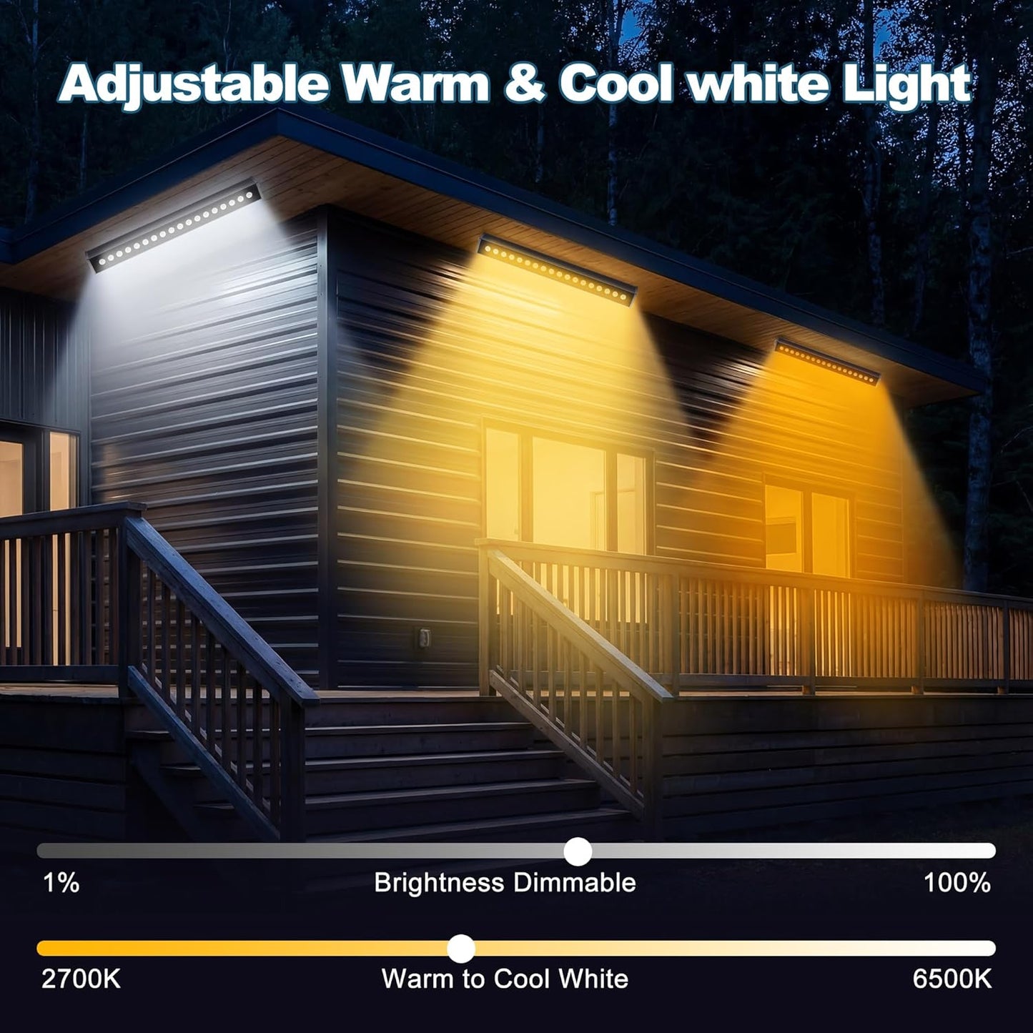 Smart LED Light Bar 20" – WiFi App & Remote Controlled RGB Wall Washer, 2700K-6500K Tunable White, 100% Dimmable IP65 Waterproof Outdoor Light Fixture, Voice Control, for Patio Garden Stage 20" Tunable White(2700-6500K)